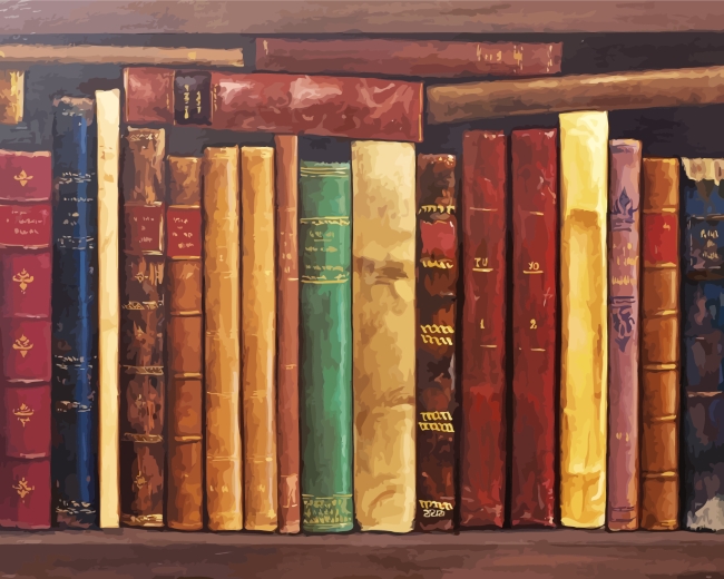 Old Books - Paint By Numbers - Painting By Numbers